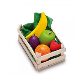 Surtido de frutas de madera