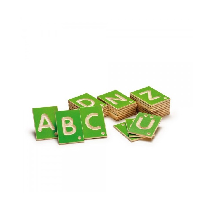 Letras mayúsculas con surco