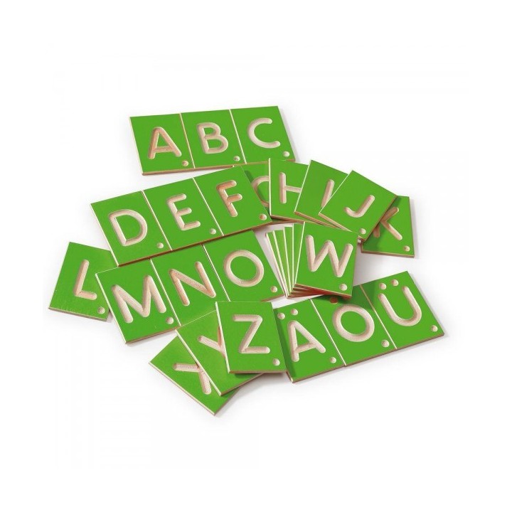 Letras mayúsculas con surco