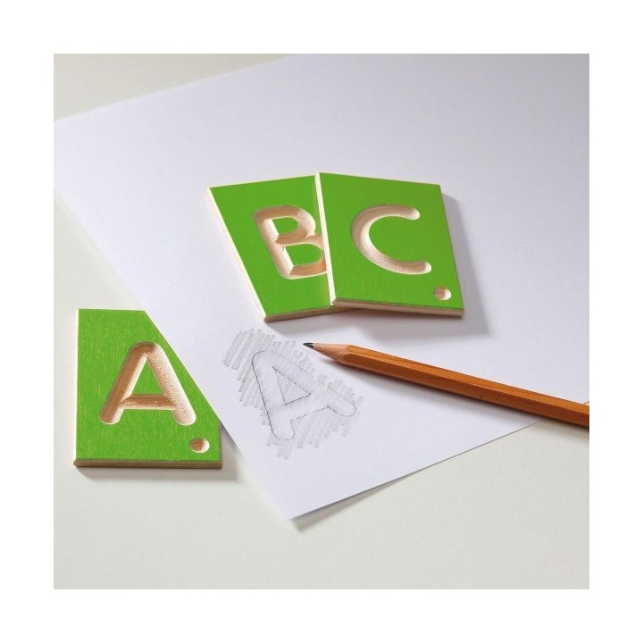 Letras mayúsculas con surco