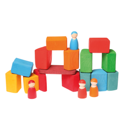 Tronquitos de construcción de colores grimms
