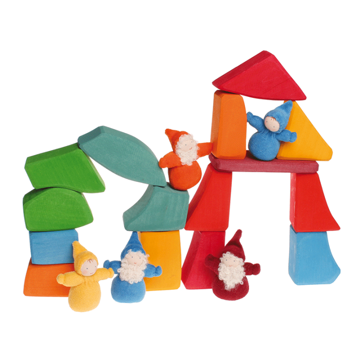 Tronquitos de construcción de colores grimms