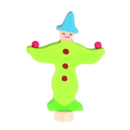 Figura de madera payaso