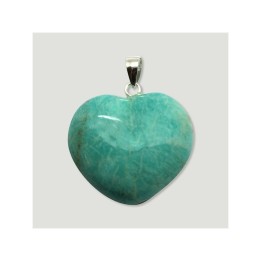 Colgante de plata corazón Amazonita