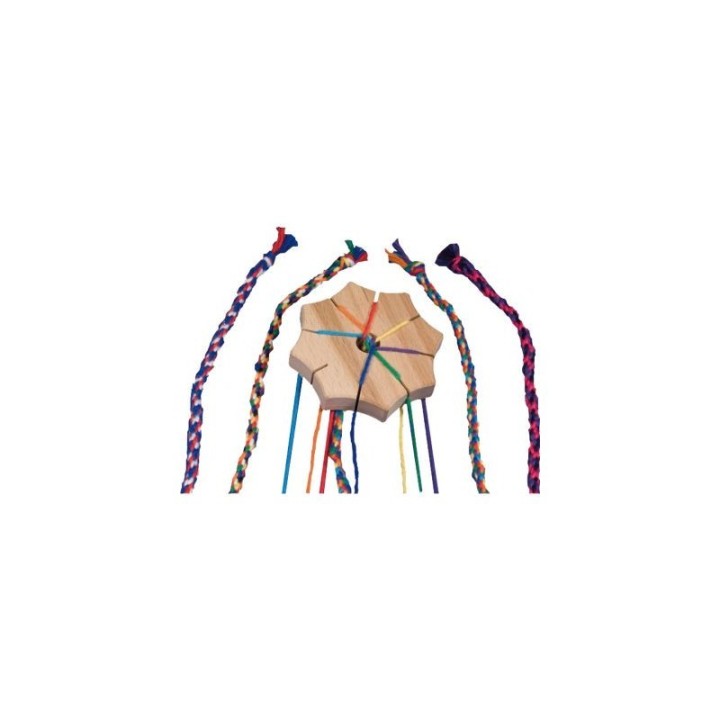 Estrella para tejer de madera.