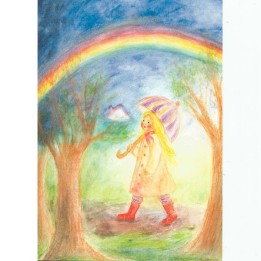 Postal El arcoiris