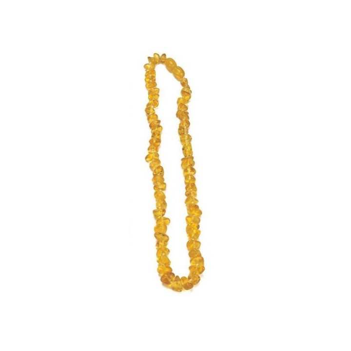 Collar de ambar dorado