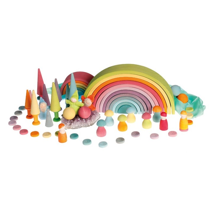 Arco iris waldorf mediano pastel