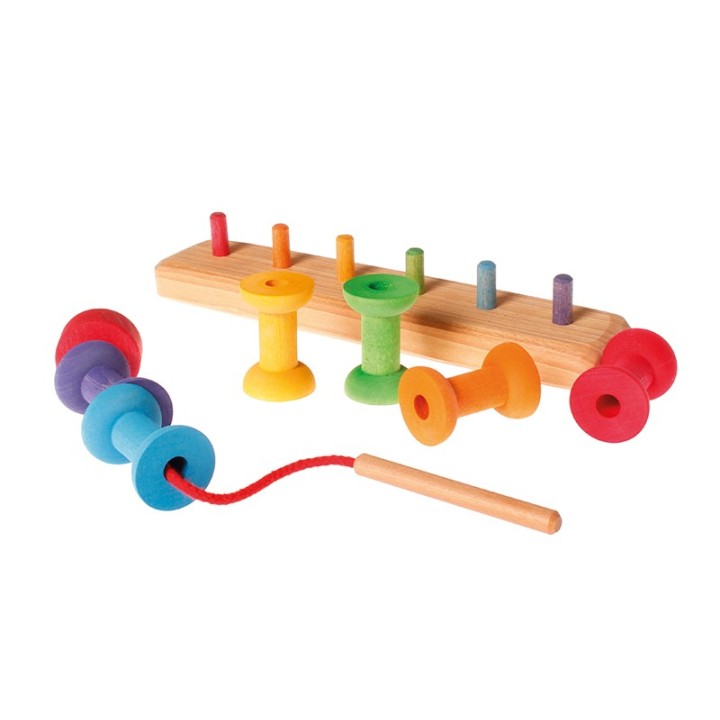 Bobinas de madera arco iris