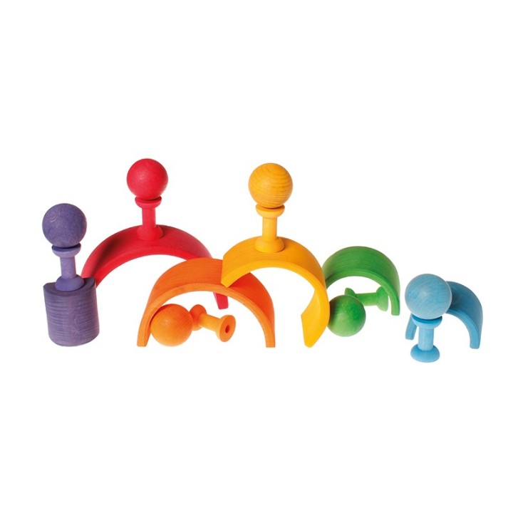 Bobinas de madera arco iris