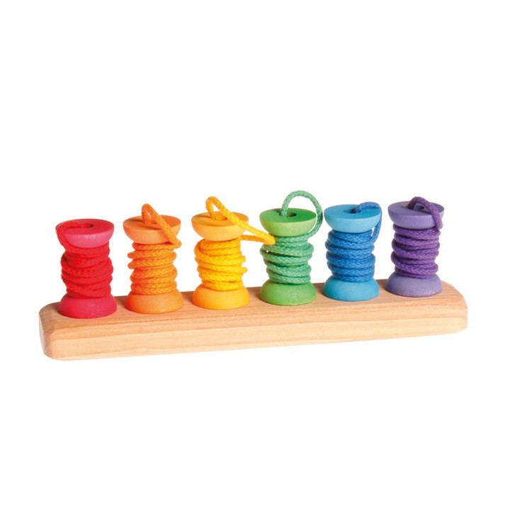 Bobinas de madera arco iris