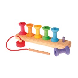 Bobinas de madera arco iris