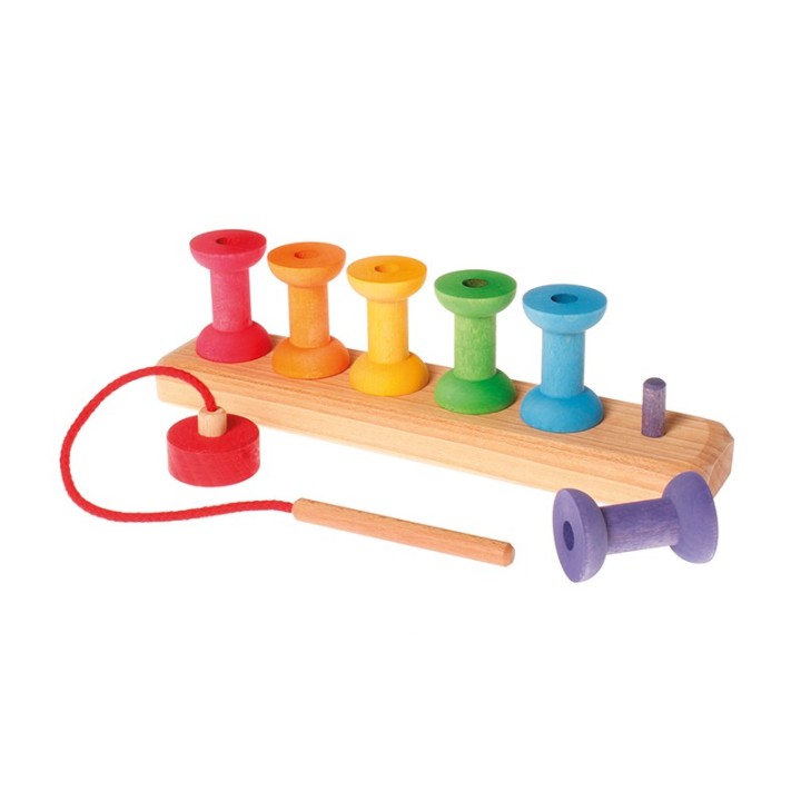 Bobinas de madera arco iris