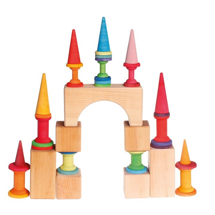 Bobinas de madera arco iris
