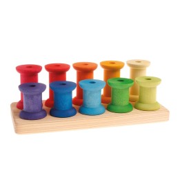Bobinas de madera arco iris