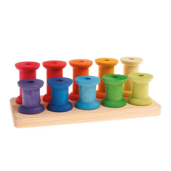 Bobinas de madera arco iris