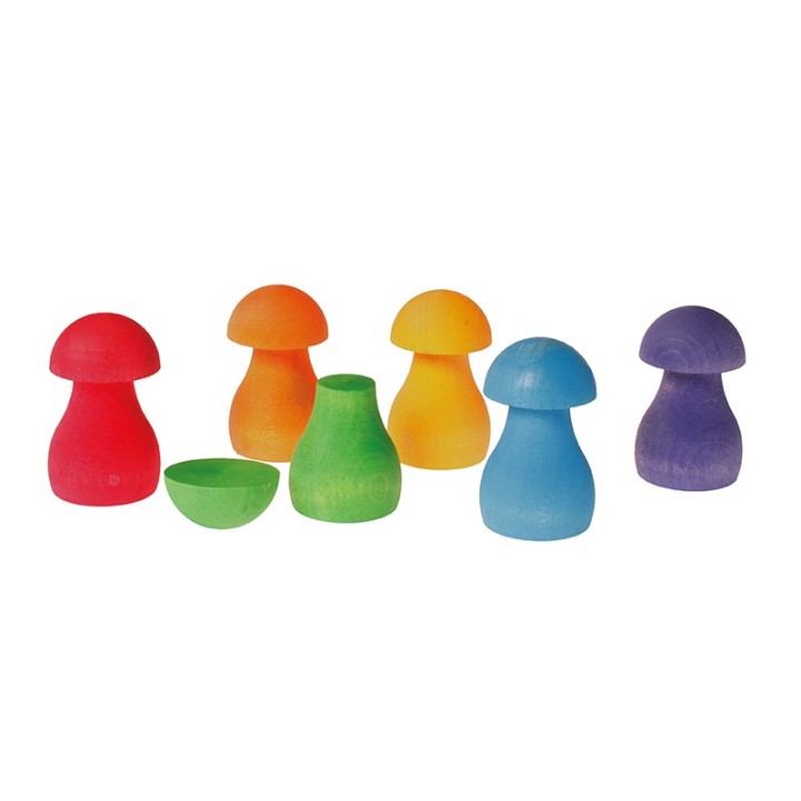 Setas de madera arco iris