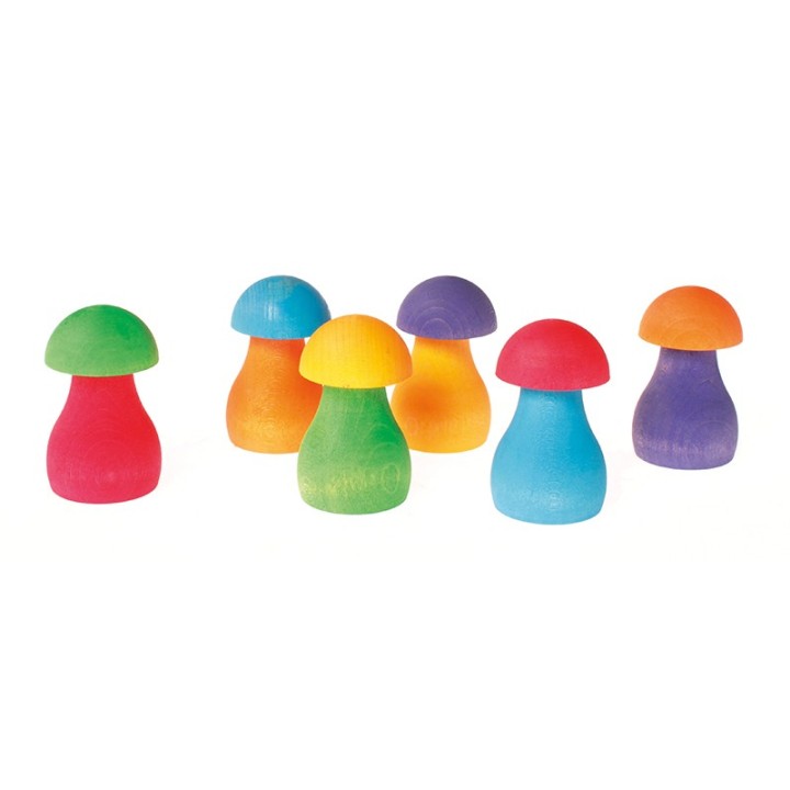 Setas de madera arco iris