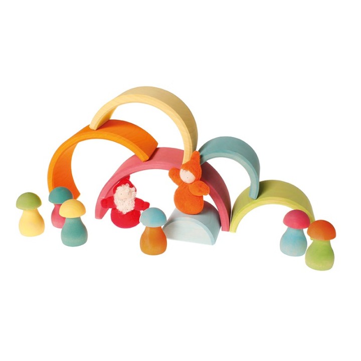 Setas de madera pastel