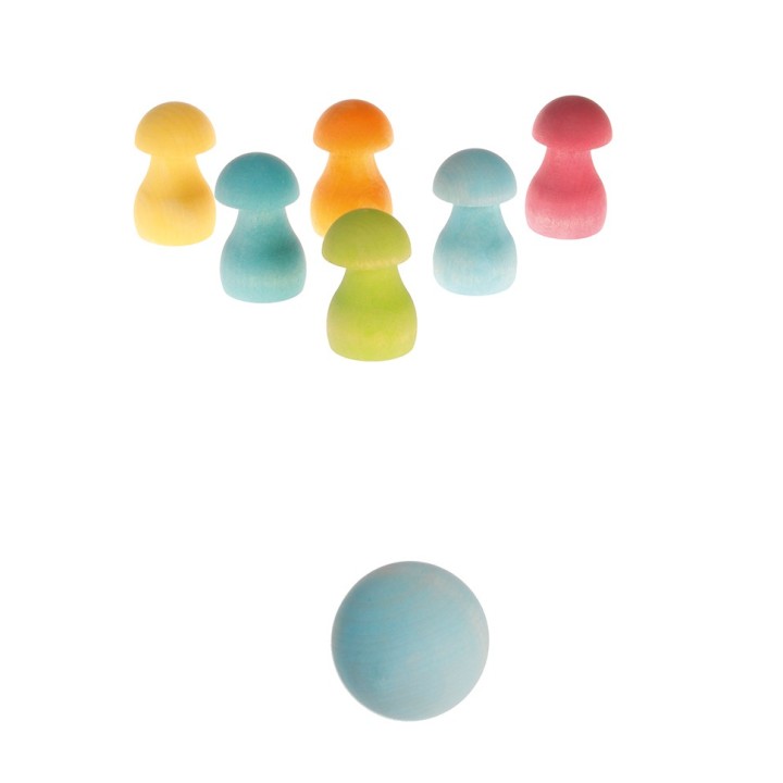 Setas de madera pastel