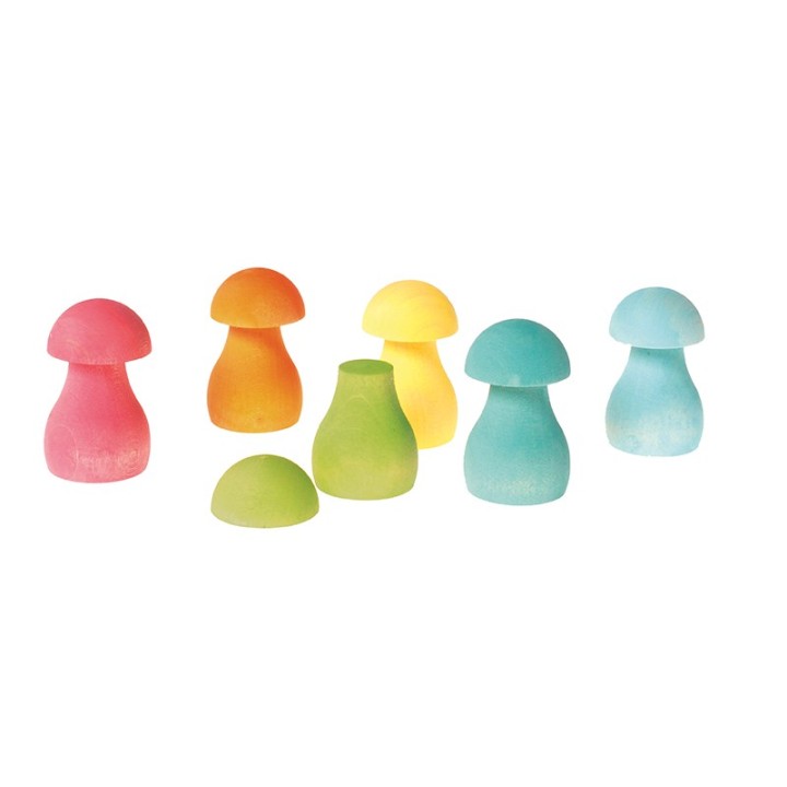 Setas de madera pastel