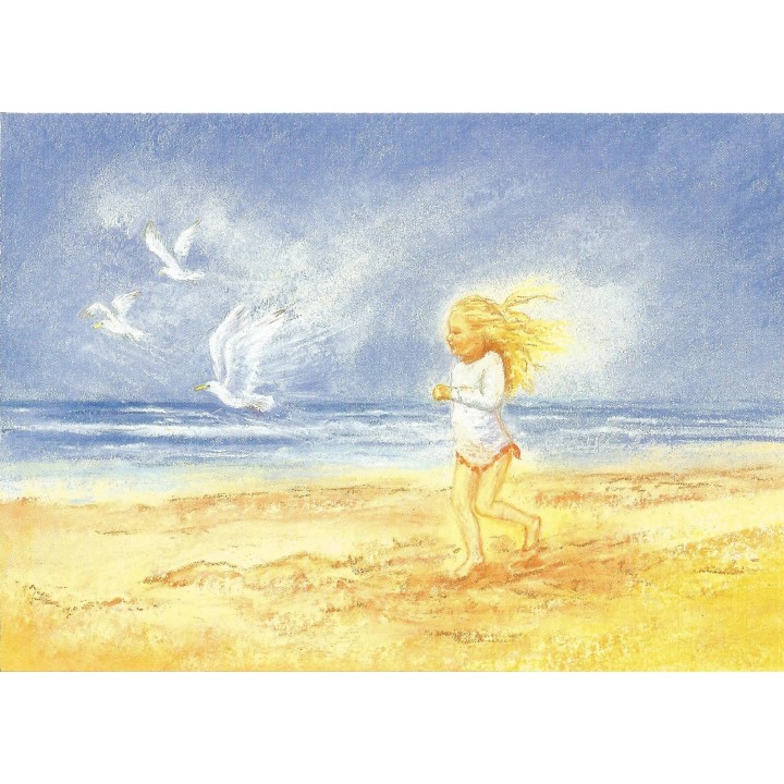 Postal - Corriendo con gaviotas