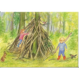 Postal - Nuestra cabaña en el bosque