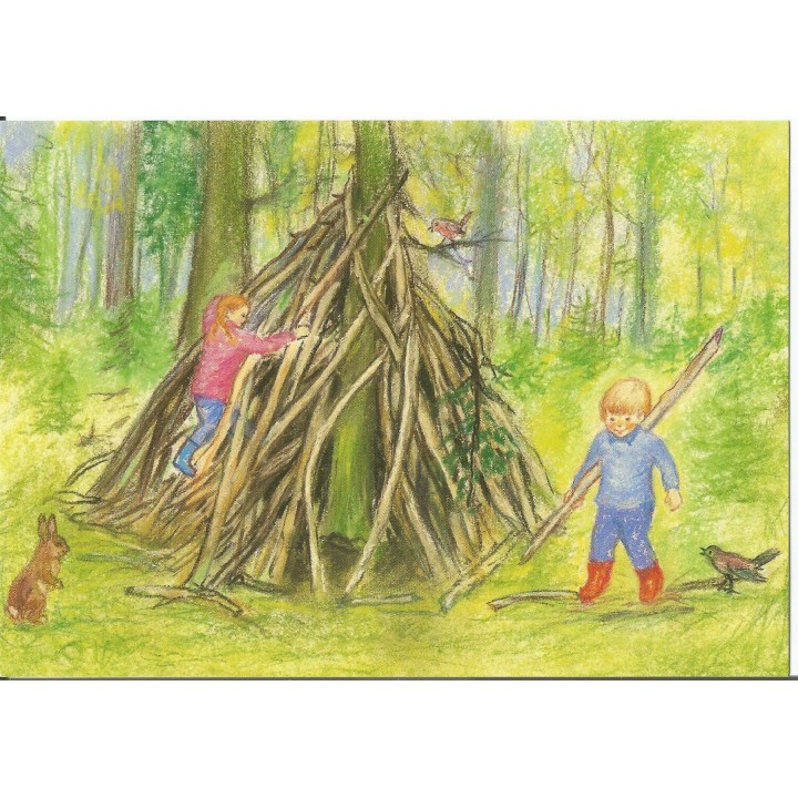 Postal - Nuestra cabaña en el bosque