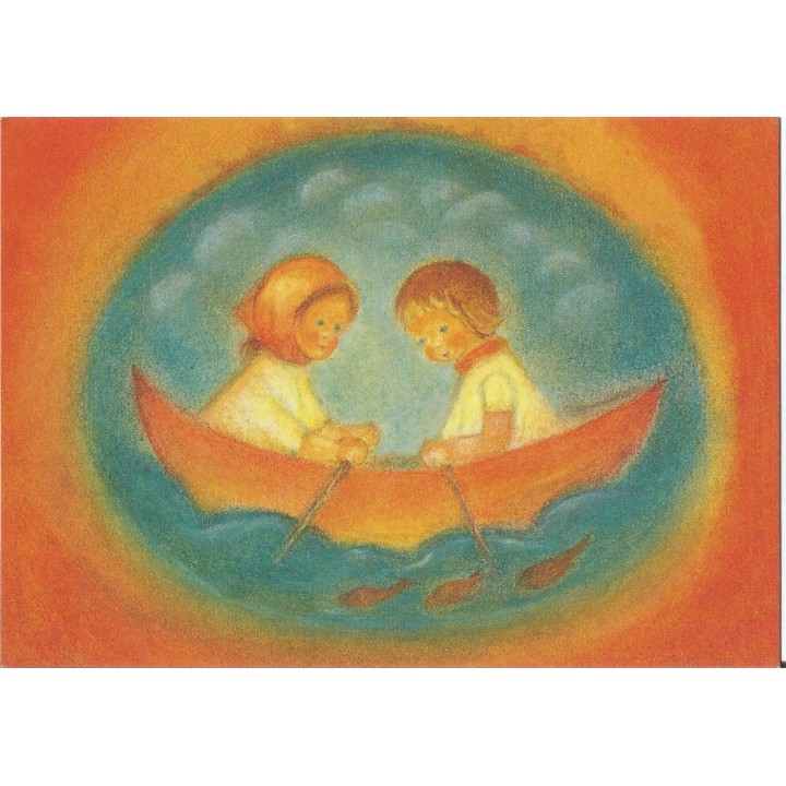 Postal - Ruth y Hans en el barco