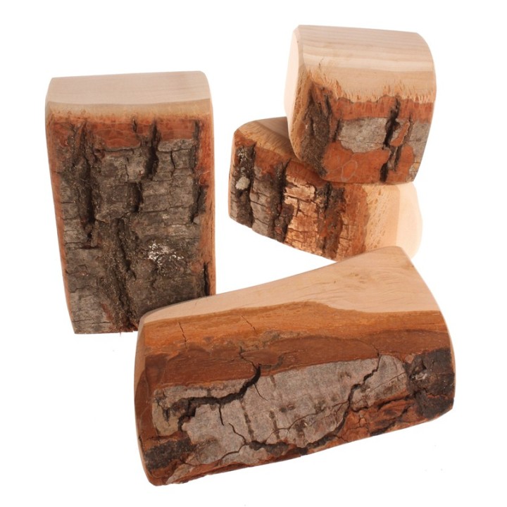 Tronquitos de madera con corteza