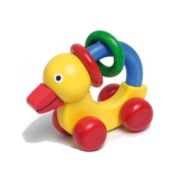 Sonajero de madera pato