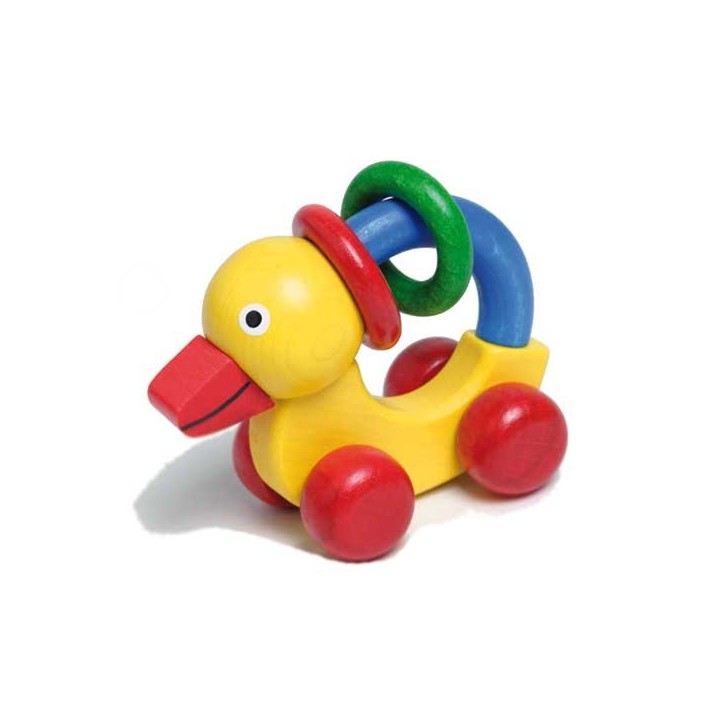 Sonajero de madera pato