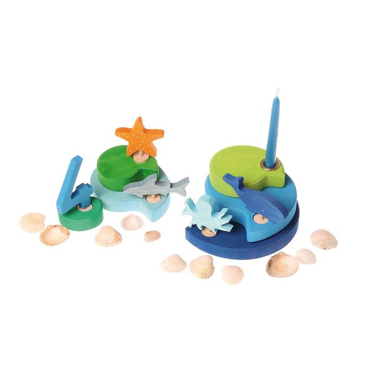 Figura de madera ballena