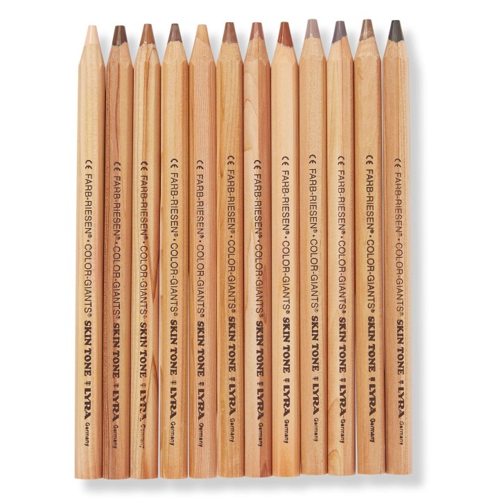 Lyra - lápices de madera de 12 color piel.