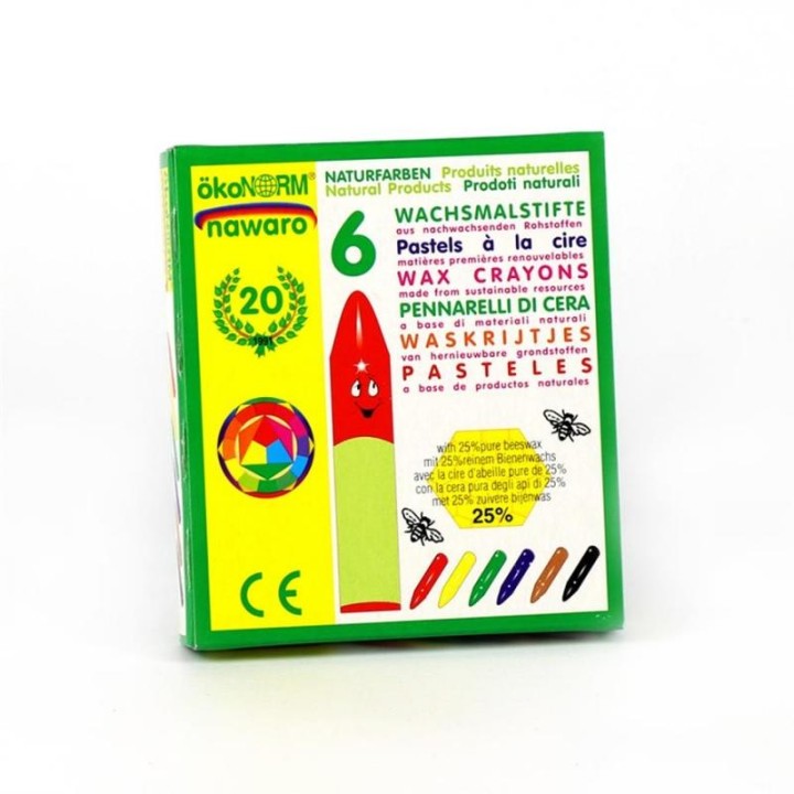 Lápices de cera 6 colores Ökonorm