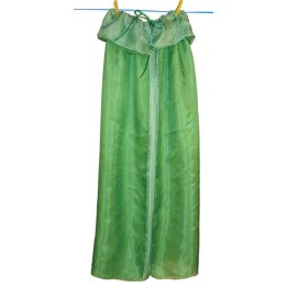 Capa de seda reversible verde/esmeralda