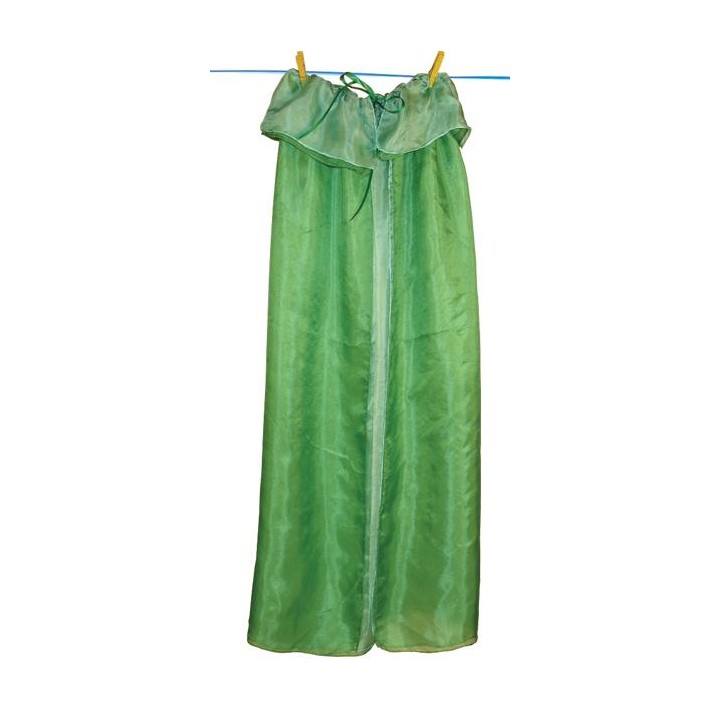 Capa de seda reversible verde/esmeralda