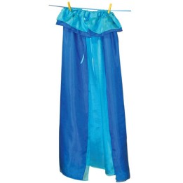 Capa de seda reversible  - turquesa - azul.