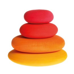 Piedras de madera tonos rojos
