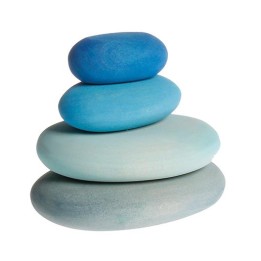 Piedras de madera tonos azules