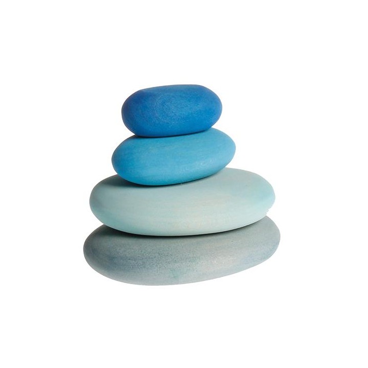 Piedras de madera tonos azules