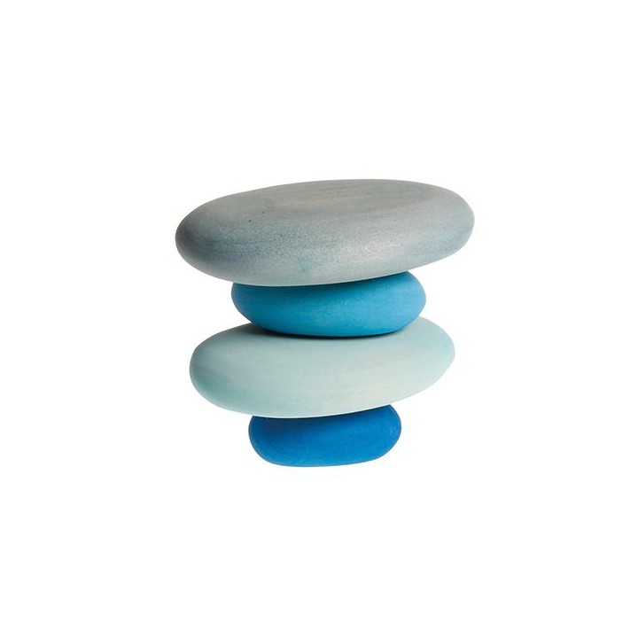 Piedras de madera tonos azules