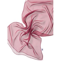 Chal de seda chiffon - rojo burdeos