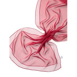 Chal de seda chiffon - rojo