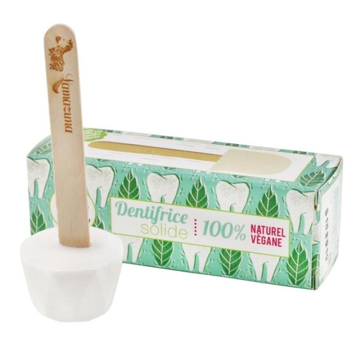 Dentífrico sólido con aceite de menta