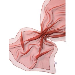 Chal de seda chiffon - color oxido