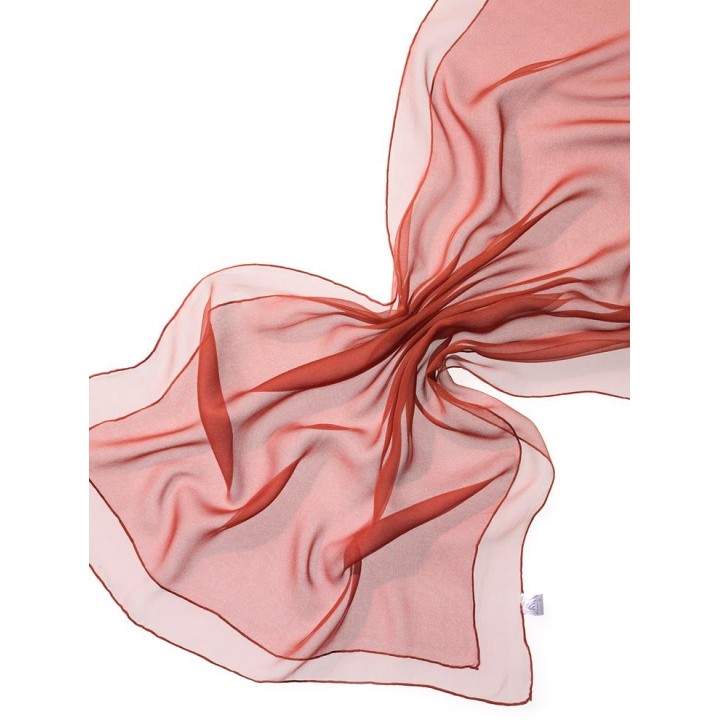 Chal de seda chiffon - color oxido