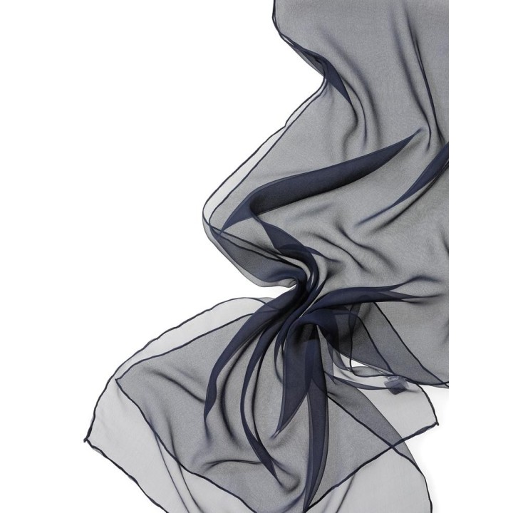 Chal de seda chiffon - azul marino oscuro