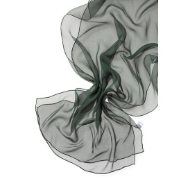 Chal de seda chiffon - verde abeto