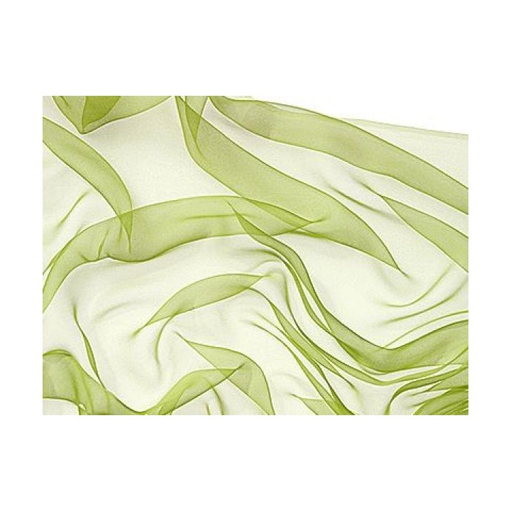 Chal de seda chiffon verde limon